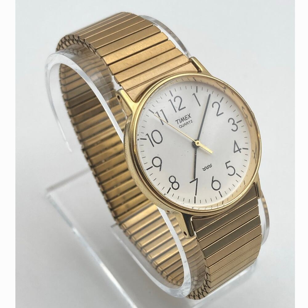 VTG Timex Men's Easy Reader LA Cell Dress Watch 33mm - New Battery WR Expandable